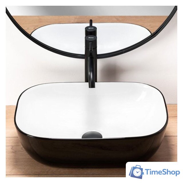 Умывальник Rea Belinda (белый/черный) - Изображение №2 — Интернет-магазин Time-Shop