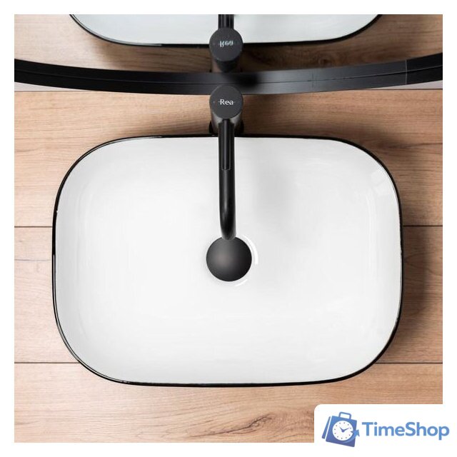 Умывальник Rea Belinda (белый/черный) - Изображение №4 — Интернет-магазин Time-Shop