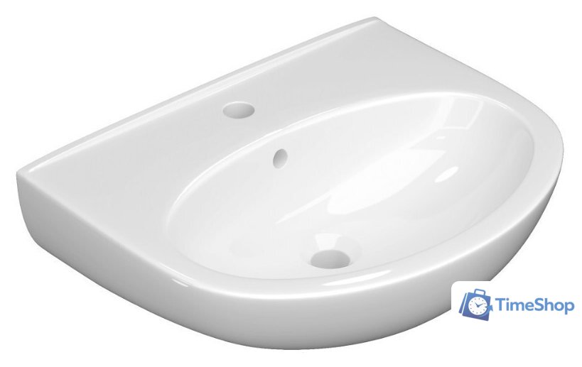 Умывальник Керамин Лаго 45 (с отверстием и пьедесталом) - Изображение №1 — Интернет-магазин Time-Shop