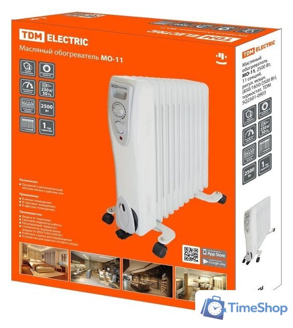 Масляный радиатор TDM Electric SQ2501-0903 - Изображение №2 — Интернет-магазин Time-Shop