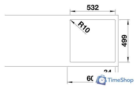Кухонная мойка Blanco Subline 500-IF/A SteelFrame 525999 (черный) - Изображение №3 — Интернет-магазин Time-Shop