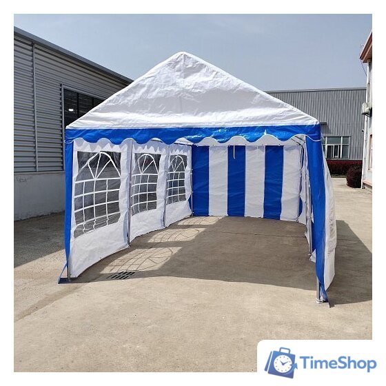 Тент-шатер Sundays Party 3x6 м (белый/синий) - Изображение №1 — Интернет-магазин Time-Shop