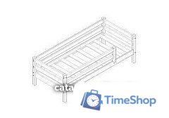 Кровать-тахта Мебельград Соня вариант 3 (массив сосны белый) - Изображение №3 — Интернет-магазин Time-Shop