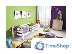 Кровать-тахта Мебельград Соня вариант 3 (массив сосны белый) - Изображение №2 — Интернет-магазин Time-Shop