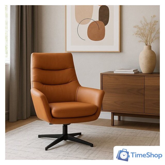 Офисное кресло AksHome Hudson (экокожа, охра PU-17/черный) - Изображение №2 — Интернет-магазин Time-Shop