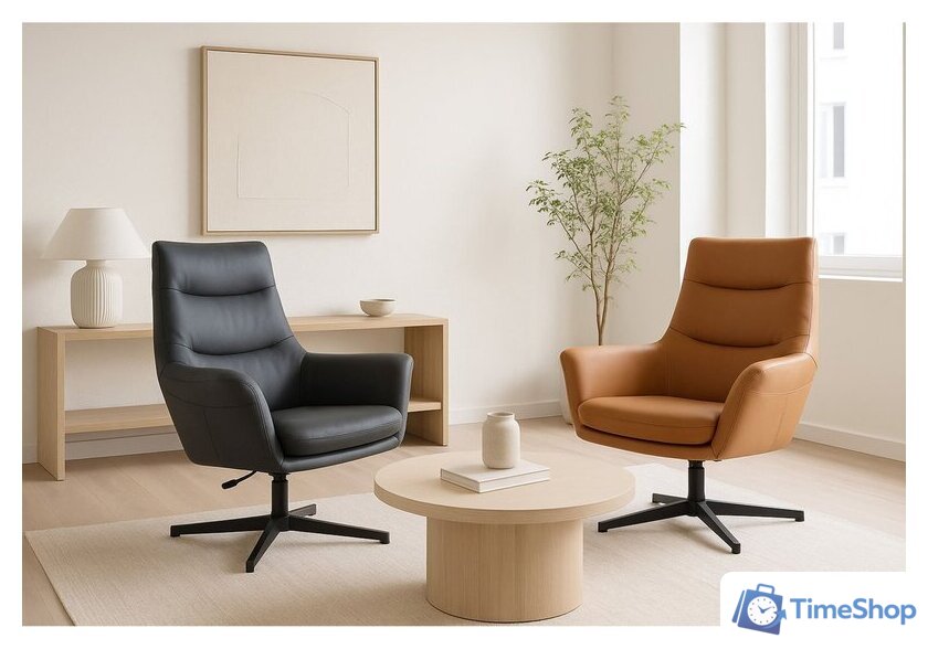 Офисное кресло AksHome Hudson (экокожа, охра PU-17/черный) - Изображение №3 — Интернет-магазин Time-Shop