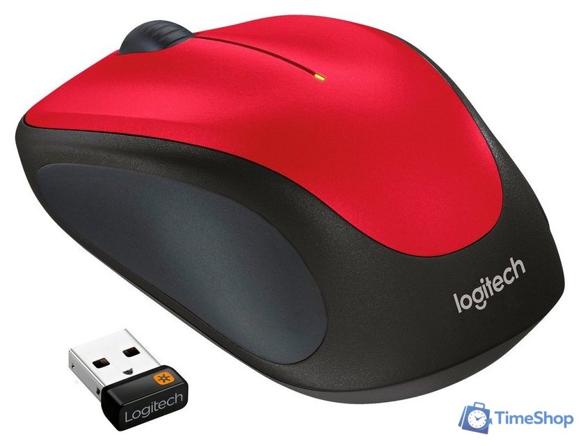 Мышь Logitech M235 Wireless Mouse (красный) [910-002496] - Изображение №2 — Интернет-магазин Time-Shop