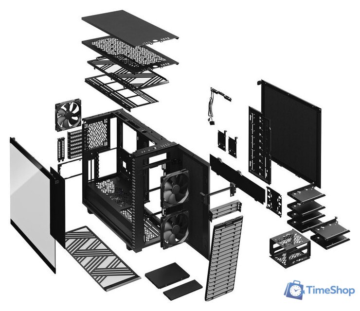 Корпус Fractal Design Define 7 Black TG Dark Tint FD-C-DEF7A-03 - Изображение №11 — Интернет-магазин Time-Shop