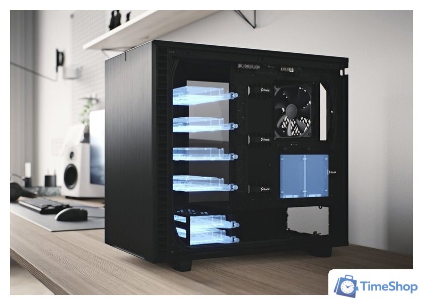 Корпус Fractal Design Define 7 Black TG Dark Tint FD-C-DEF7A-03 - Изображение №12 — Интернет-магазин Time-Shop