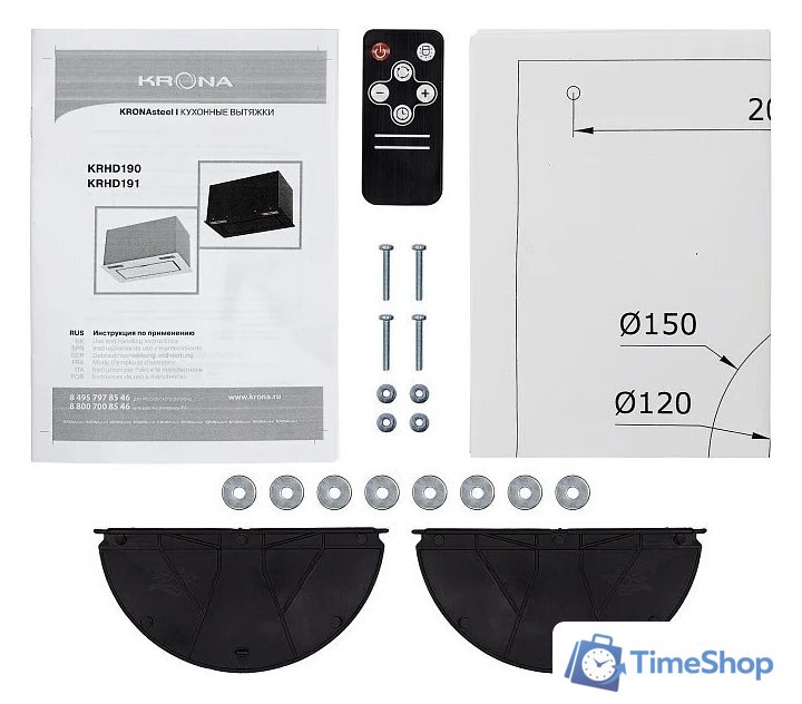 Кухонная вытяжка Krona Zander 600 DN S (черный) - Изображение №14 — Интернет-магазин Time-Shop