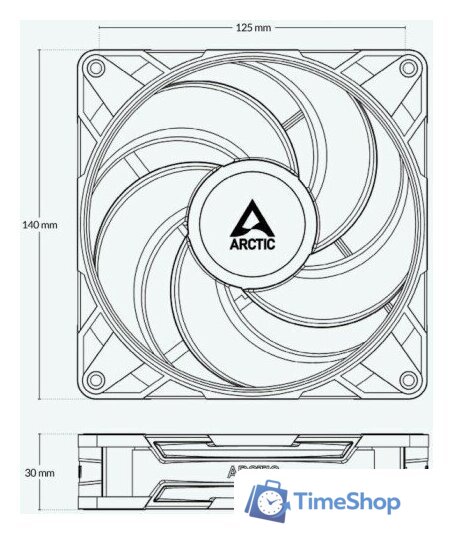 Комплект вентиляторов для корпуса Arctic P14 Pro Reverse A-RGB 3 Pack ACFAN00328A - Изображение №7 — Интернет-магазин Time-Shop