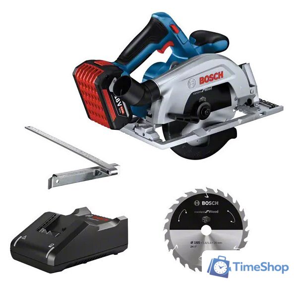 Дисковая (циркулярная) пила Bosch GKS 185-LI Professional 06016C1223 (с 1-м АКБ) - Изображение №1 — Интернет-магазин Time-Shop