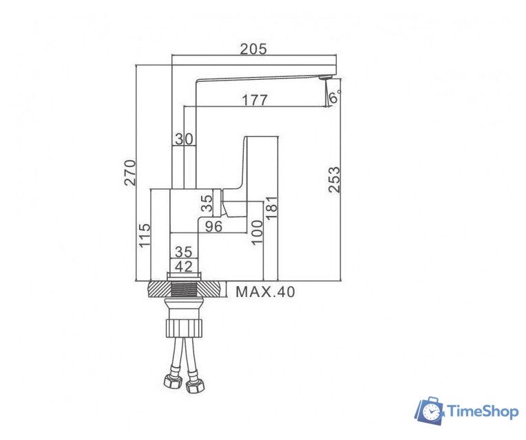 Смеситель Ledeme L4073B - Изображение №5 — Интернет-магазин Time-Shop