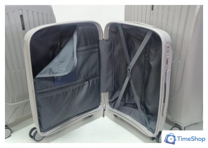 Чемодан-спиннер Mironpan 23107 (L, светло-серый) - Изображение №3 — Интернет-магазин Time-Shop