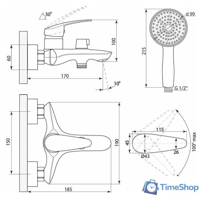 Смеситель Славен СЛ-ОД-В33 - Изображение №2 — Интернет-магазин Time-Shop