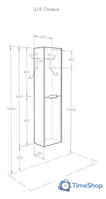  Акватон Шкаф-пенал Оливия 1A254603OL010 - Изображение №3 — Интернет-магазин Time-Shop