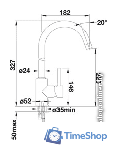 Смеситель Blanco Mida Silgranit (хром) - Изображение №4 — Интернет-магазин Time-Shop