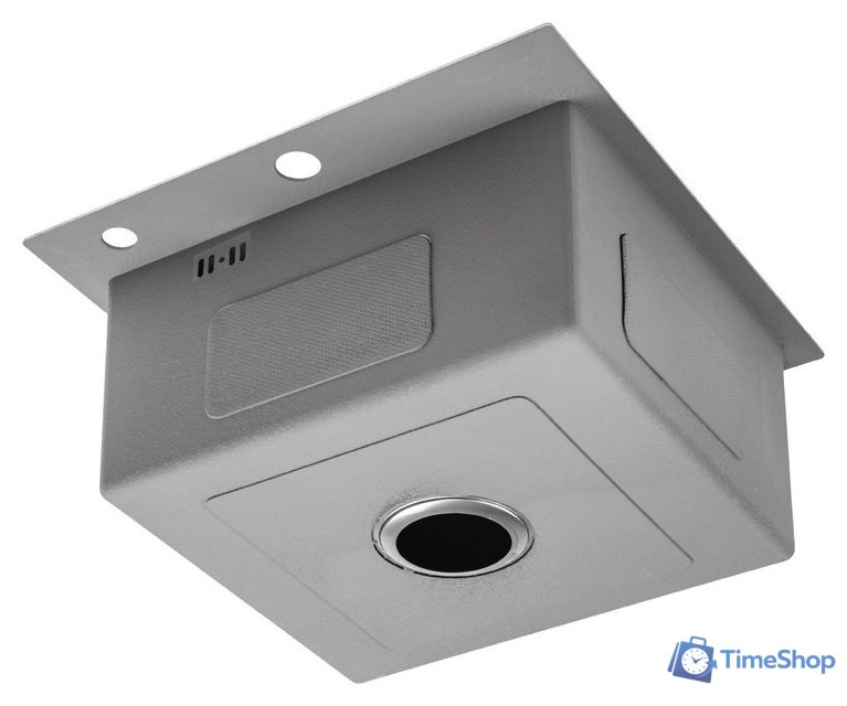 Кухонная мойка Saniteco 4848 + Spike F9S07000 (хром, с сифоном, дозатором и коландером) - Изображение №5 — Интернет-магазин Time-Shop