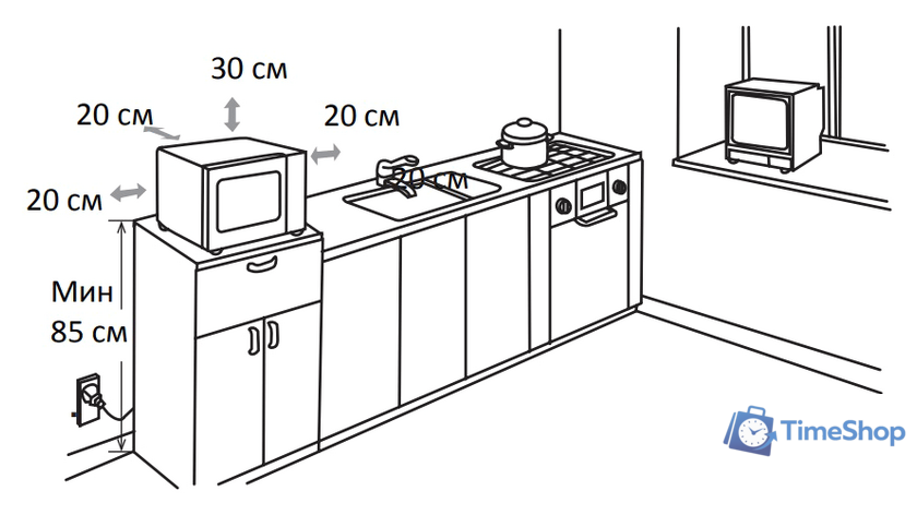 Микроволновая печь Sharp R2000RW - Изображение №2 — Интернет-магазин Time-Shop