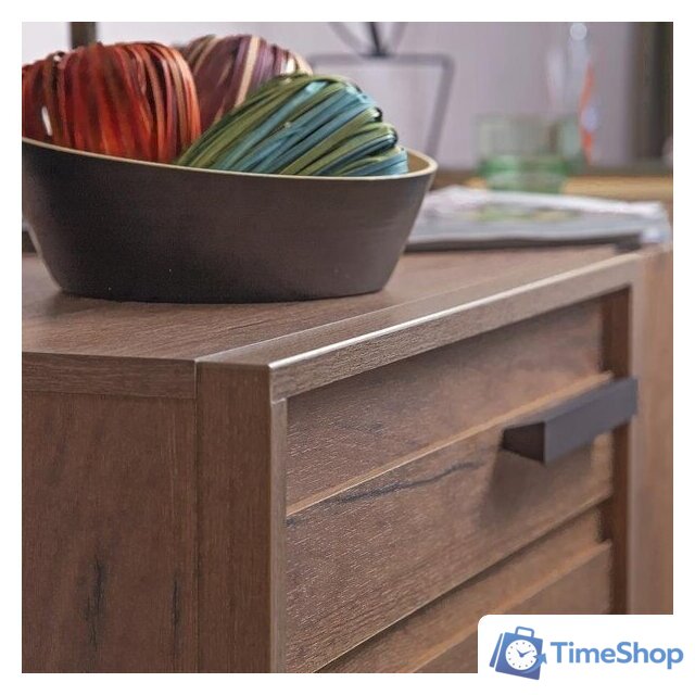 Тумба Глазов Nature 5 МЦН (дуб табачный craft/черный) - Изображение №4 — Интернет-магазин Time-Shop