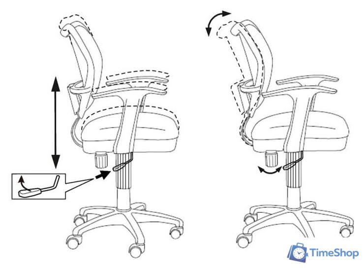Офисное кресло Бюрократ CH-797AXSN/26-28 (черный) - Изображение №17 — Интернет-магазин Time-Shop