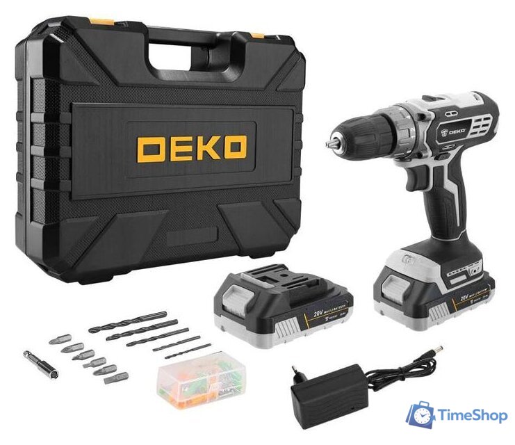 Дрель-шуруповерт Deko DKCD20 Black Edition SET 3 063-4050 (с 2-мя АКБ, кейс) - Изображение №1 — Интернет-магазин Time-Shop