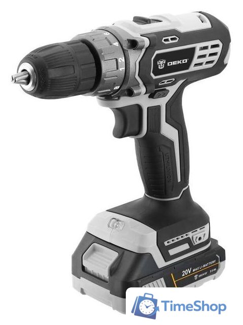 Дрель-шуруповерт Deko DKCD20 Black Edition SET 3 063-4050 (с 2-мя АКБ, кейс) - Изображение №4 — Интернет-магазин Time-Shop