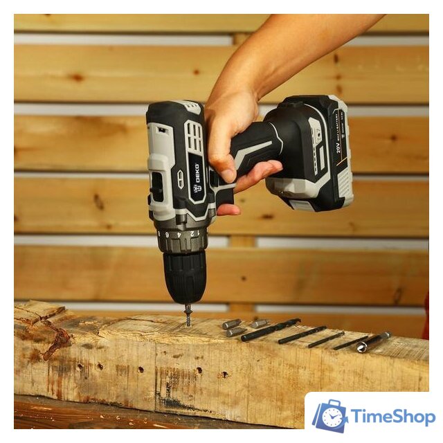 Дрель-шуруповерт Deko DKCD20 Black Edition SET 3 063-4050 (с 2-мя АКБ, кейс) - Изображение №5 — Интернет-магазин Time-Shop