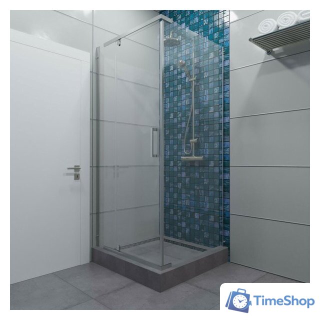 Душевой уголок Triton Терра Хром А1 90х90 без поддона (прозрачное стекло) - Изображение №6 — Интернет-магазин Time-Shop