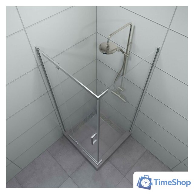 Душевой уголок Triton Терра Хром А1 90х90 без поддона (прозрачное стекло) - Изображение №7 — Интернет-магазин Time-Shop