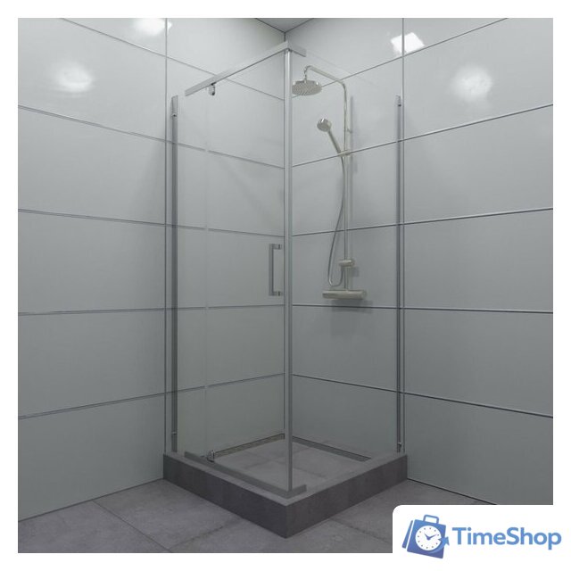 Душевой уголок Triton Терра Хром А1 90х90 без поддона (прозрачное стекло) - Изображение №8 — Интернет-магазин Time-Shop