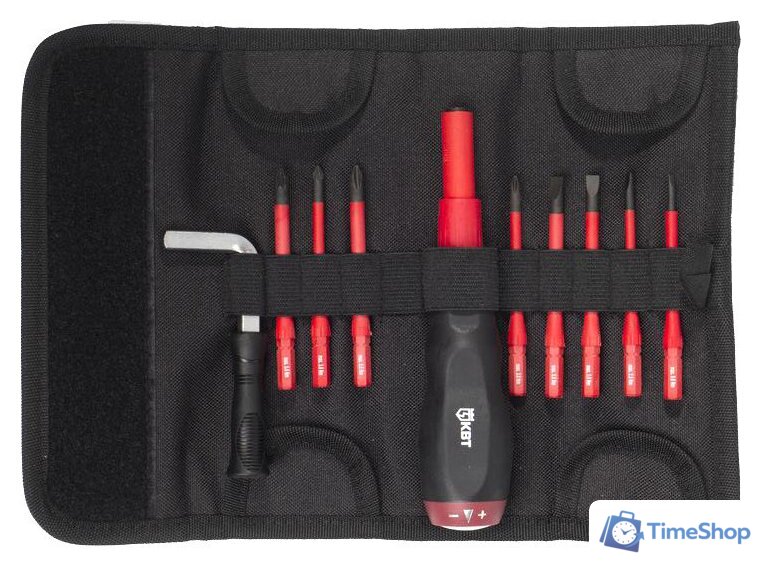 Набор отвертка с битами КВТ Слим НИО-3309 (10 предметов) - Изображение №1 — Интернет-магазин Time-Shop