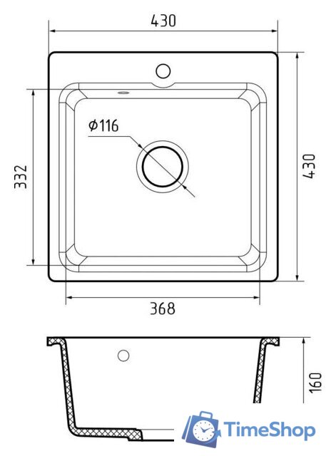Кухонная мойка Reflexion Base RX0743BL - Изображение №7 — Интернет-магазин Time-Shop