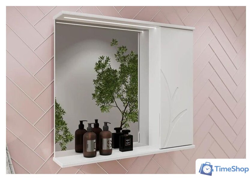  Volna Шкаф с зеркалом Adel 80 правый - Изображение №3 — Интернет-магазин Time-Shop