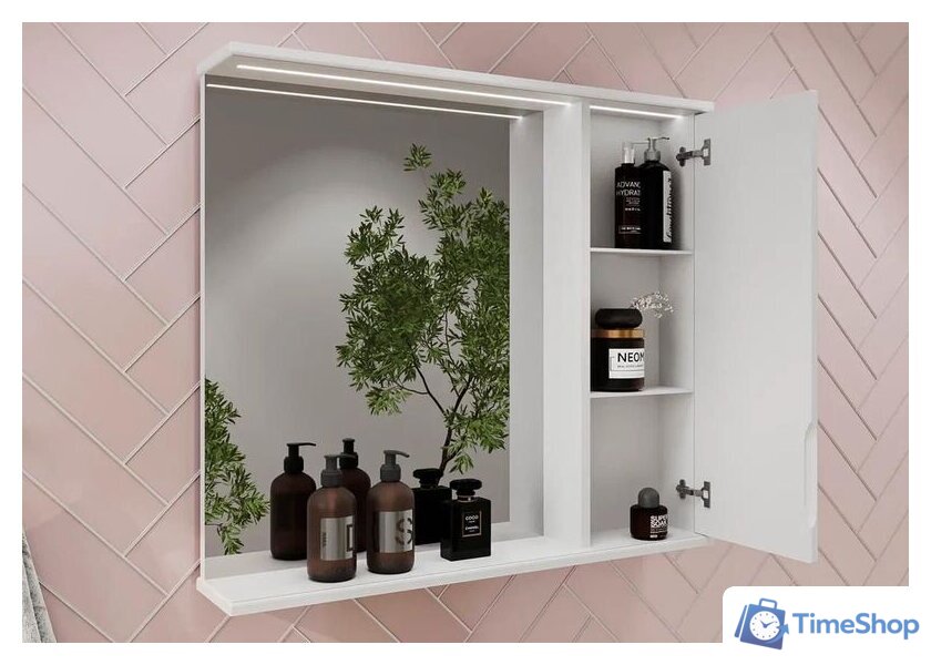  Volna Шкаф с зеркалом Adel 80 правый - Изображение №4 — Интернет-магазин Time-Shop