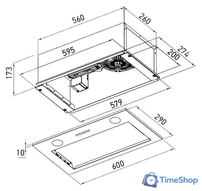 Кухонная вытяжка Meferi INBOX60BK Light - Изображение №14 — Интернет-магазин Time-Shop