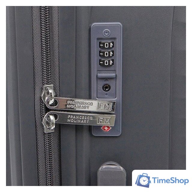 Чемодан-спиннер Francesco Molinary 344-168/2-24DGR (серый) - Изображение №12 — Интернет-магазин Time-Shop