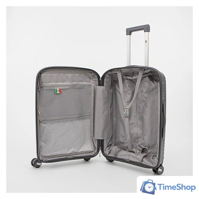 Чемодан-спиннер Francesco Molinary 344-168/2-24DGR (серый) - Изображение №5 — Интернет-магазин Time-Shop