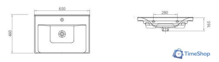  Гамма Тумба с умывальником Гамма Р25оф8 У-65 Сава-2065 - Изображение №4 — Интернет-магазин Time-Shop