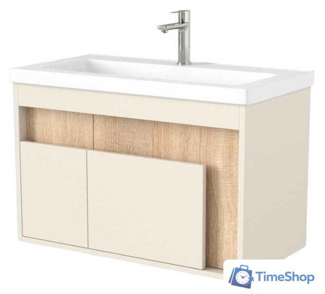  Дабер Тумба под умывальник 016 Тобага/Эридан 80 Т16.8Т.0.18 (бежевый/дуб бардолино) - Изображение №1 — Интернет-магазин Time-Shop