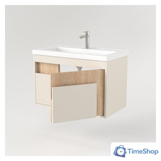  Дабер Тумба под умывальник 016 Тобага/Эридан 80 Т16.8Т.0.18 (бежевый/дуб бардолино) - Изображение №3 — Интернет-магазин Time-Shop