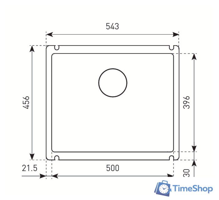 Кухонная мойка Zigmund & Shtain Integra 500 (темная скала) - Изображение №2 — Интернет-магазин Time-Shop