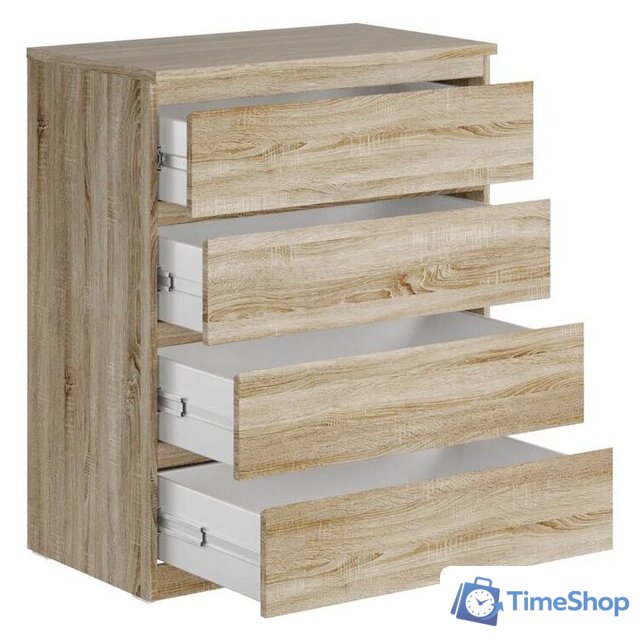 Комод Mio Tesoro Мальта 4 ящика 80x99 2.05.02.070.3 (дуб сонома) - Изображение №2 — Интернет-магазин Time-Shop