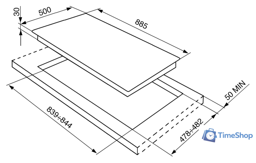 Варочная панель Smeg SRV896AOGH - Изображение №2 — Интернет-магазин Time-Shop