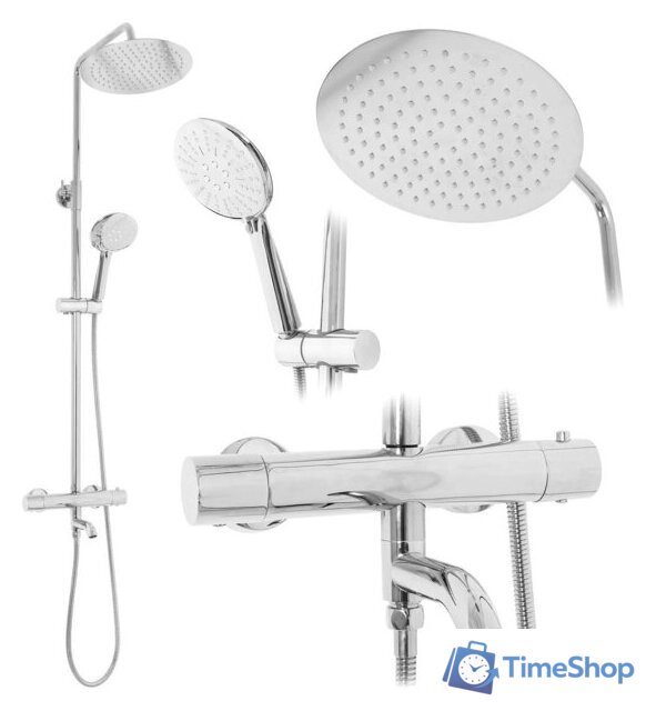 Душевая система  Rea Lungo Chrome TermoREA-P6607 - Изображение №1 — Интернет-магазин Time-Shop