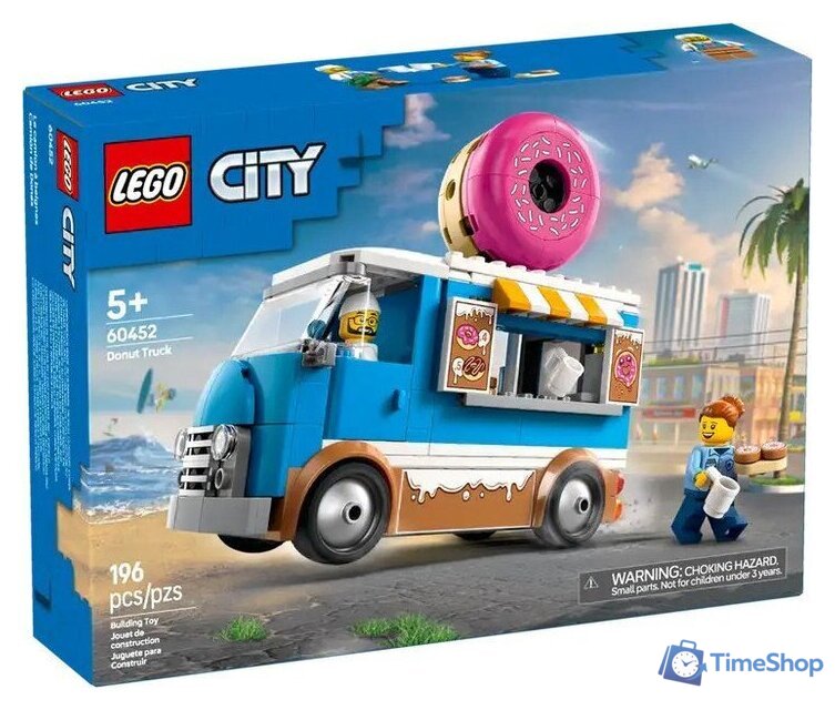 Конструктор LEGO City Грузовик с пончиками 60452 - Изображение №1 — Интернет-магазин Time-Shop