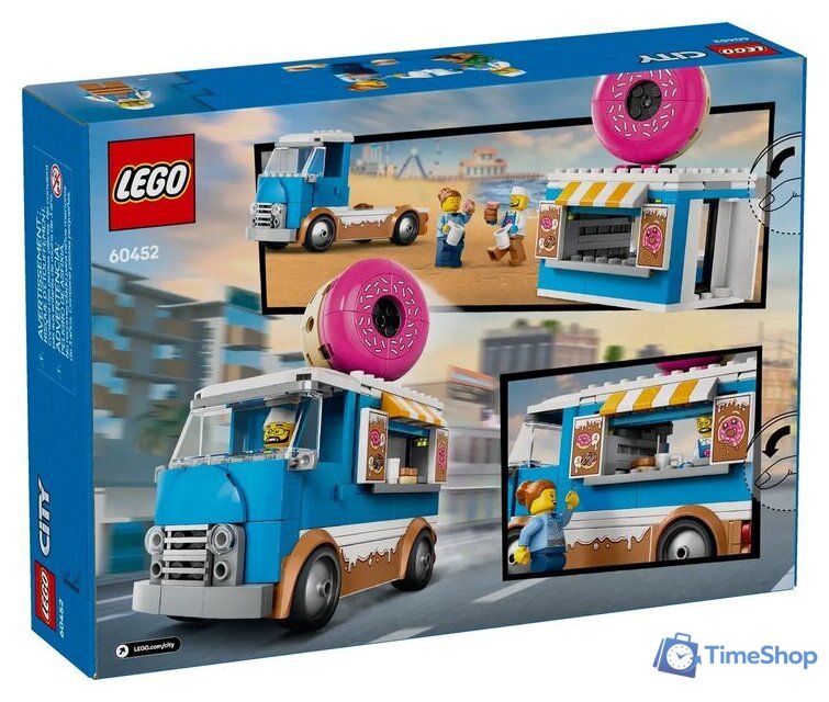 Конструктор LEGO City Грузовик с пончиками 60452 - Изображение №2 — Интернет-магазин Time-Shop