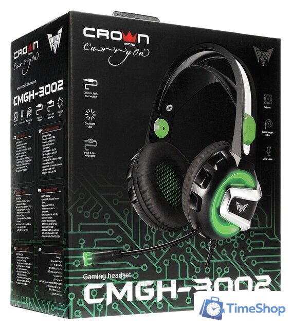 Наушники CrownMicro CMGH-3002 - Изображение №6 — Интернет-магазин Time-Shop