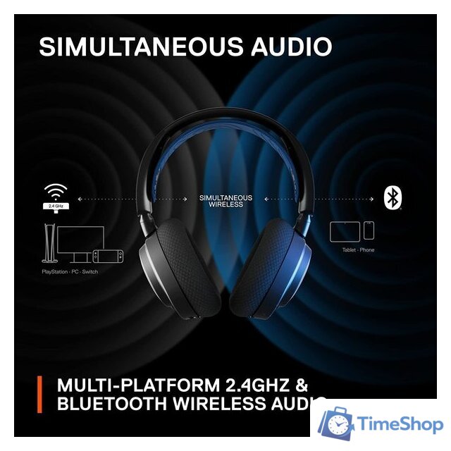 Наушники SteelSeries Arctis Nova 7P Wireless (черный) - Изображение №7 — Интернет-магазин Time-Shop
