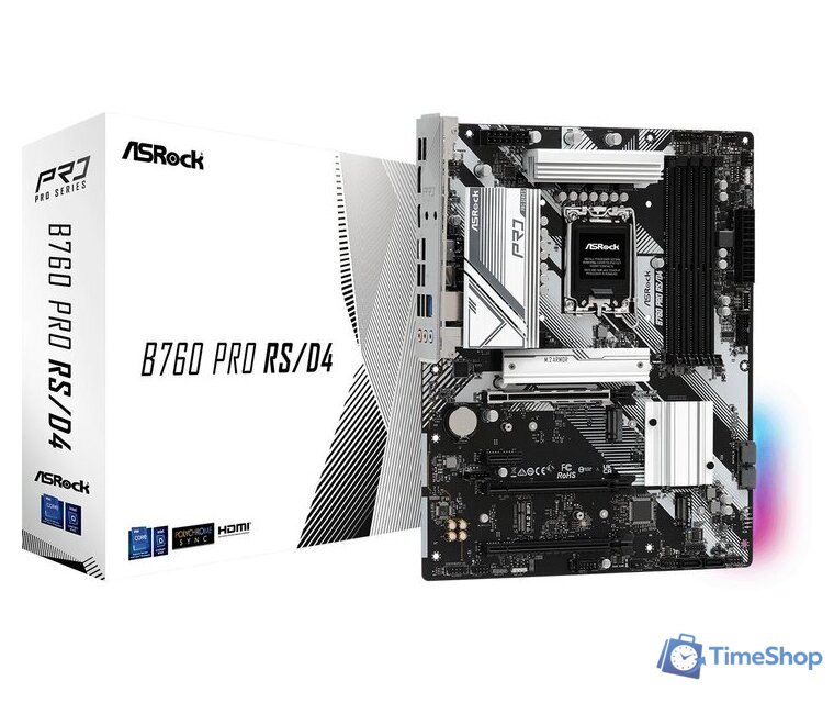 Материнская плата ASRock B760 PRO RS/D4 - Изображение №2 — Интернет-магазин Time-Shop
